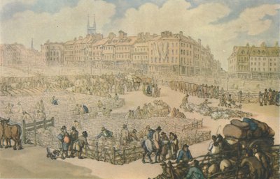 سوق اللحوم سميثفيلد ، c1816 ، 1944. بواسطة توماس رولاندسون