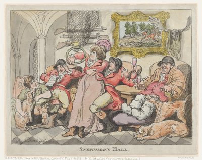 قاعة الرياضة ، أو Fox-Hunters Relaxing ، 1806 ، 1806. بواسطة توماس رولاندسون