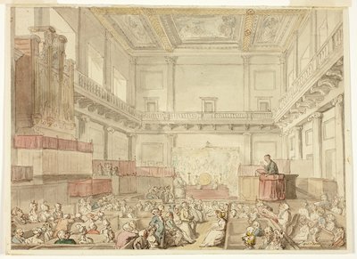دراسة لـ Royal Chapel ، Whitehall ، من Microcosm of London بواسطة توماس رولاندسون