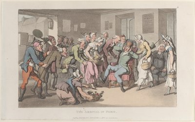 الوصول إلى باريس ، من مجلة الرحلات العاطفية في المقاطعات الجنوبية من فرنسا ، 1820. بواسطة توماس رولاندسون