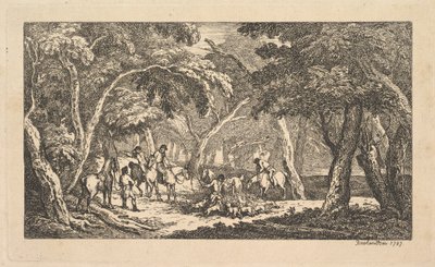 الموت - صيد الثعالب - مشهد طبيعي ، 1787. بواسطة توماس رولاندسون