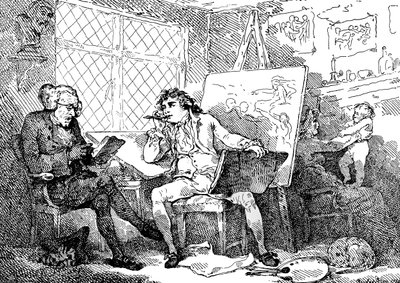 المؤرخ يحرك عقل رسام شاب ، 1784. بواسطة توماس رولاندسون