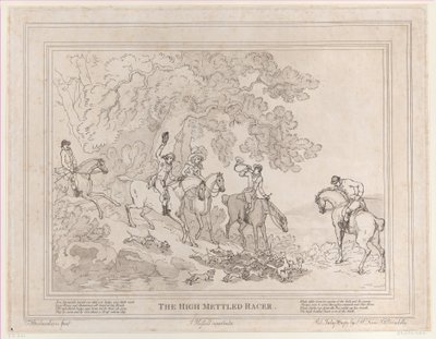 The Hunter from The Life of a Racehorse ، أو The High-Mettled Racer ، 20 يوليو 1789. ، 20 يوليو 1789 بواسطة توماس رولاندسون