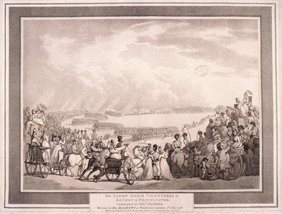 متطوعو Light Horse في London & Westminster ، 1798. بواسطة توماس رولاندسون