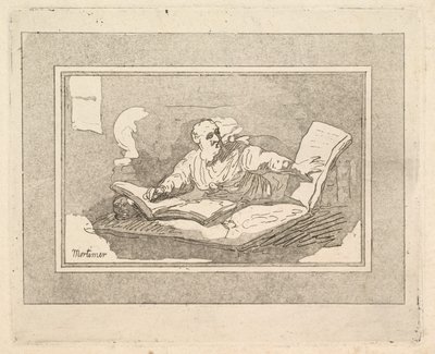 الفيلسوف ملتح كتاب نسخ الرجل العجوز ، 1783-87. بواسطة توماس رولاندسون