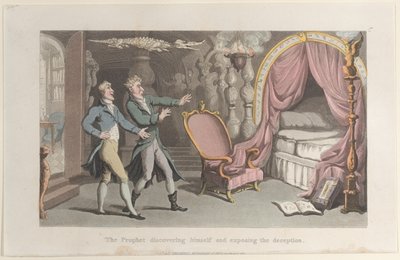 اكتشاف النبي نفسه وفضح الخداع ، من مجلة عاطفية تي ... ، 1821. بواسطة توماس رولاندسون
