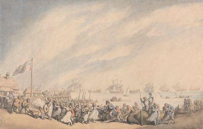 عودة الأسطول إلى جريت يارموث عام 1797 بواسطة توماس رولاندسون