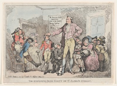 العملاق الأيرلندي المفاجئ لشارع سانت جيمس ، 27 مارس 1785. ، 27 مارس 1785. بواسطة توماس رولاندسون