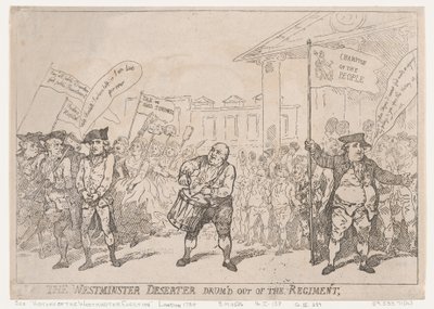 The Westminster Deserter Drum'd الخروج من الفوج ، 18 مايو ، 1784 ، 18 مايو ، 1784. بواسطة توماس رولاندسون