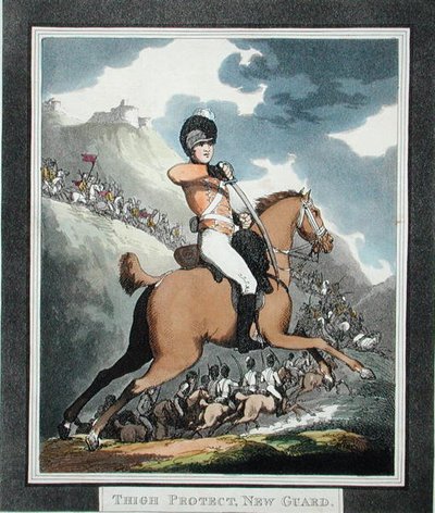 حماية الفخذ ، الحرس الجديد ، من "الهنغارية والمرتفعات برودسورد" ، تم نشره عام 1798 (أكواتينت) بواسطة توماس رولاندسون