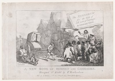 صفحة العنوان: كتاب جديد للخيول والعربات ، أو ، Rhedarium للبيع من جميع الأنواع ... ، 1784. بواسطة توماس رولاندسون