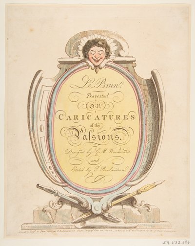 صفحة العنوان: Le Brun Travested ، أو Caricatures of the Passions ، 21 يناير 1800. بواسطة توماس رولاندسون