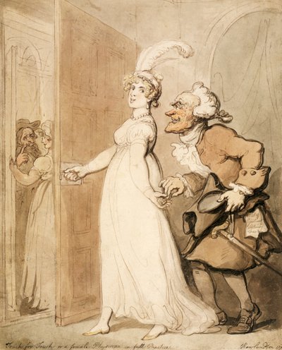 "المس من أجل اللمس ، أو طبيبة في الممارسة الكاملة" ، 1790 بواسطة توماس رولاندسون