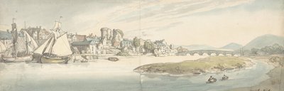 منظر لمدينة على نهر قلعة كارويثام ، 1775-1827. بواسطة توماس رولاندسون