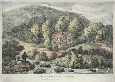 مناظر في كورنوال: منظر على نهر الجمل ، كورنوال ، 1812. بواسطة توماس رولاندسون