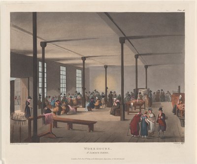 ورك هاوس ، أبرشية سانت جيمس ، 1 ديسمبر 1809. ، 1 ديسمبر 1809 بواسطة أوغسطس تشارلز بوجين