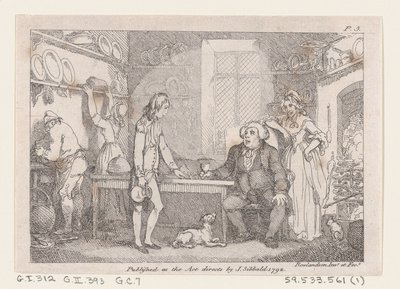 يونغ آدمز التعليم من قبل بارسون آدامز ، من مغامرات جوزيف أندروز ، وصاحبته ... ، 1792. بواسطة توماس رولاندسون