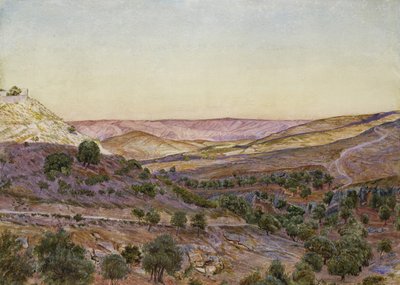 تلال مواب ووادي هنوم ، 1854 (ألوان مائية وألوان الجسم) بواسطة توماس سيدون