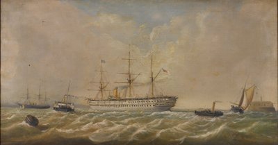 جلالة الملك الفرات؟ وصوله إلى Spithead من بومباي ، 5 ديسمبر 1879 ، ليعيد الثالث بواسطة توماس سيويل روبينز