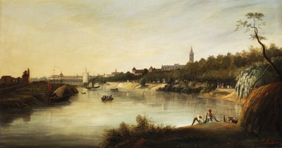 منظر لمدينة إنجليزية (؟) بواسطة توماس سيويل روبينز