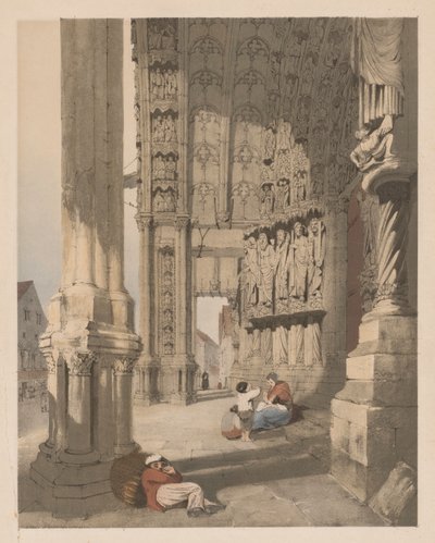 العمارة الخلابة في باريس ، غنت ، أنتويرب ، روان ، إلخ: جنوب كاتدرائية شارتر ، بواسطة C. Hullmandel
