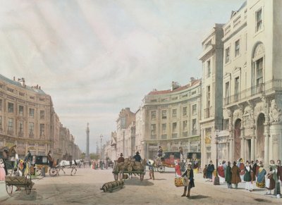 شارع ريجنت ، ينظر نحو عمود دوق يورك ، من "لندن كما هي" ، محفور وحانة. للفنان ، 1842 بواسطة توماس شوتر بويز