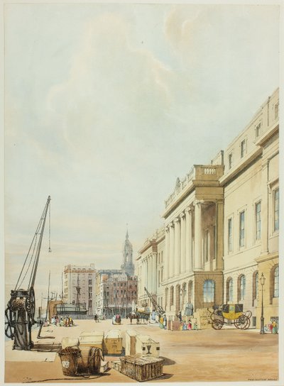 The Custom House ، اللوحة الثالثة من Original Views of London كما هي بواسطة توماس شوتر بويز