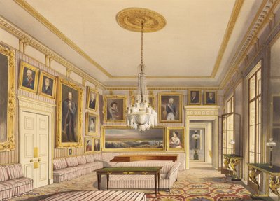 غرفة الرسم المخططة ، أبسلي هاوس ، 1853 (مطبوعة) بواسطة توماس شوتر بويز