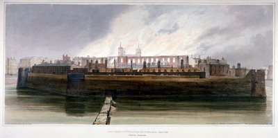 برج لندن في صباح اليوم التالي للحريق في مخزن الأسلحة في 30 أكتوبر 1841 بواسطة توماس شوتر بويز