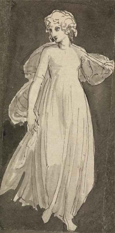 بنت ، مكتمل الطول ، مواجهة للأمام بواسطة Thomas Stothard