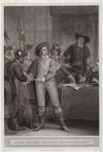 أوليفر كرومويل (1599-1658) حل البرلمان الطويل بواسطة توماس ستوثارد