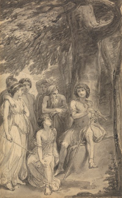 إحدى الرسوم التوضيحية الستة لفينيلون "مغامرات تيليماتشوس بن أوليسيس" بواسطة Thomas Stothard