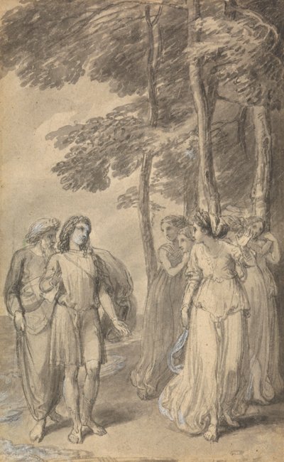 إحدى الرسوم التوضيحية الستة لفينيلون "مغامرات تيليماتشوس بن أوليسيس" بواسطة Thomas Stothard