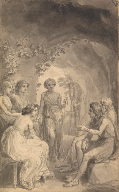 إحدى الرسوم التوضيحية الستة لفينيلون "مغامرات تيليماتشوس بن أوليسيس" بواسطة Thomas Stothard
