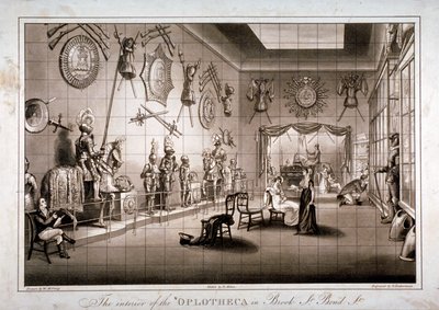 The Hoplotheca، Brook Street، Westminster، London، c1810 بواسطة صموئيل ميتان