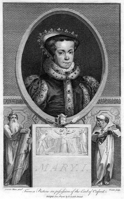 الملكة ماري الأولى ملكة إنجلترا ، 1788. بواسطة توماس تروتر