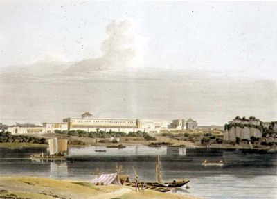 قصر نواب سوجا دولة في لوسنو ، اللوحة السادسة عشر من الجزء 4 من "المشهد الشرقي" ، حانة. 1802 (أكواتينت) بواسطة توماس وويليام دانييل