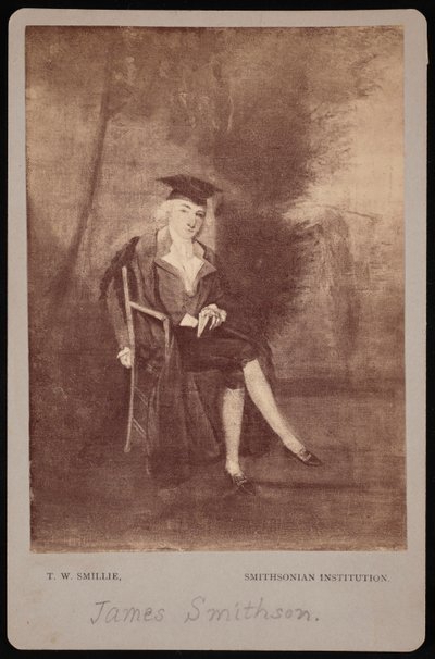 صورة لجيمس سميثسون 1765-1829 ، 1786 تم تصويرها في سبعينيات القرن التاسع عشر. بواسطة توماس ويليام سميلي
