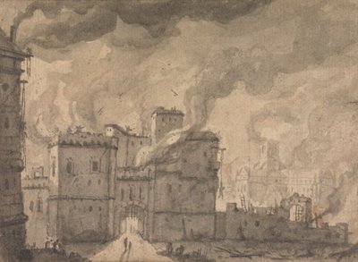 سجن نيوجيت ، نار لندن بواسطة Thomas Wyck