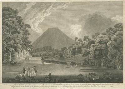 Dovedale - Thorpe Cloud: engraving، nd [c 1766] (طباعة) بواسطة توماس ديربي (بعد) سميث