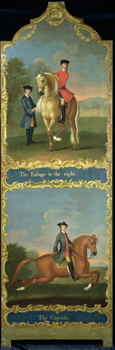 "الممر إلى اليمين" (أعلى) و "الكابريول" (أسفل) ، ص 1750 بواسطة توماس ، من Pall Mall Butler