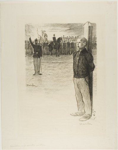 إعادة التأهيل المدني والإعدام العسكري بواسطة Théophile Alexandre Pierre Steinlen