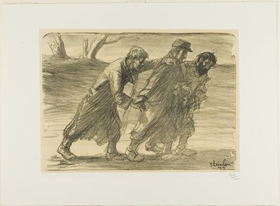 ثلاثة رفاق، اللوحة رقم خمسة من Actualités بواسطة Théophile Alexandre Pierre Steinlen