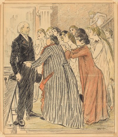 L'Aventure du Vieux Doyen ، The Adventure of the Old Dean ، 1891. بواسطة ثيوفيل الكسندر شتاينلين