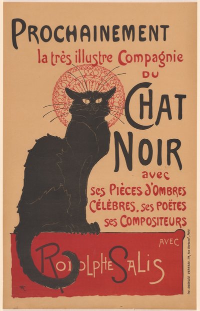سرعان ما أصبح ملصق Compagnie du Chat Noir اللامع لشركة ... ، 1896. بواسطة ثيوفيل الكسندر شتاينلين