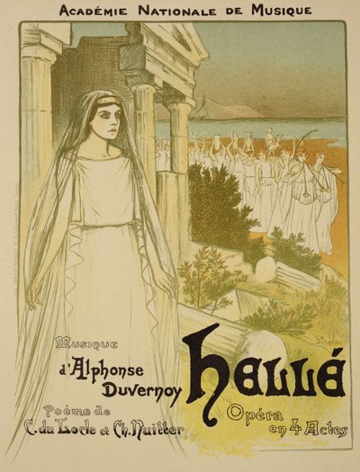 استنساخ ملصق يعلن عن أوبرا &39;Helle&39; ، من قبل الأكاديمية الوطنية للموسيقى ، 1896 بواسطة ثيوفيل الكسندر شتاينلين