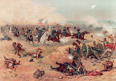 تهمة شيريدان النهائية في وينشستر ، حانة. 1886. بواسطة Thure de Thulstrup