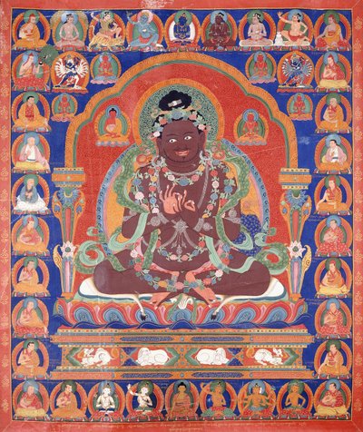 A Thang-Ka يصور Mahasiddha Bir Va Pa ، ج. 1600 بواسطة مدرسة التبت