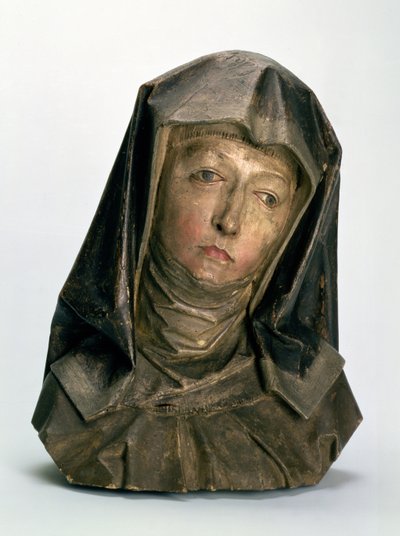 رأس القديسة آن ، 1500-10 (خشب مطلي) بواسطة Tilman Riemenschneider