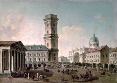 منظر لنيفسكي بروسبكت ، سانت بطرسبرغ ، 1810-20 زيت على قماش بواسطة Timofei Alexeyevich Vasiliev